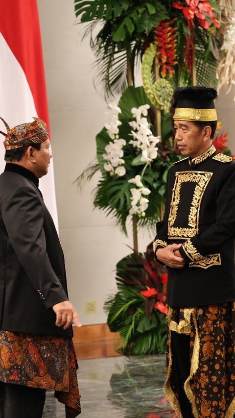 Momen Keakraban Prabowo dan Jokowi saat Upacara HUT ke-79 RI