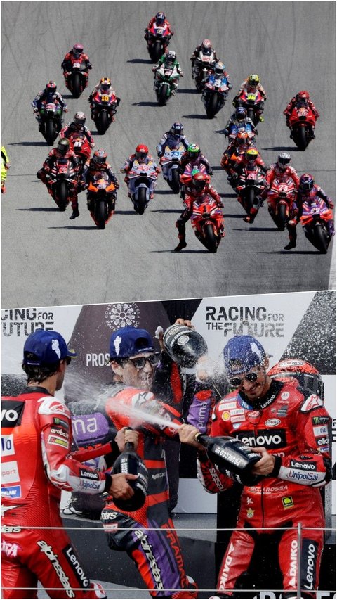 FOTO: Momen Bagnaia Juara MotoGP Austria 2024 hingga Aksi Tak Terduga Marc Marquez Salip 9 Pembalap