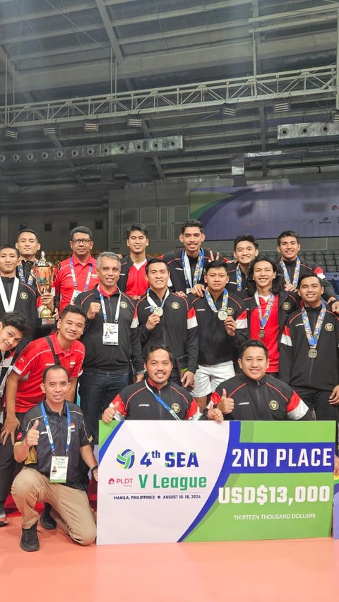 Timnas Voli Putra Indonesia Juara Runner-up 4th SEA V League 2024 Putaran Pertama