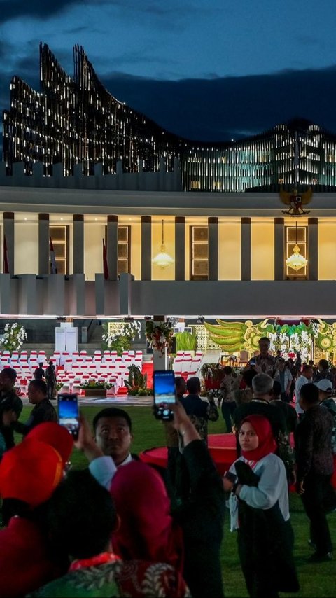 FOTO: Megahnya Istana Garuda di IKN, Saat Malam Hari Cantik Bersinar