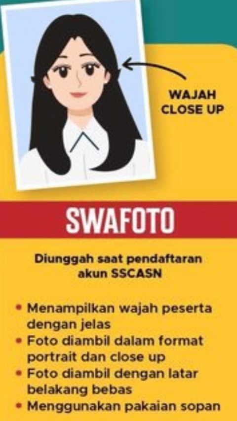 Jangan Salah, Ini Perbedaan Swafoto dan Pas Foto dalam Pendaftaran Seleksi CPNS 2024