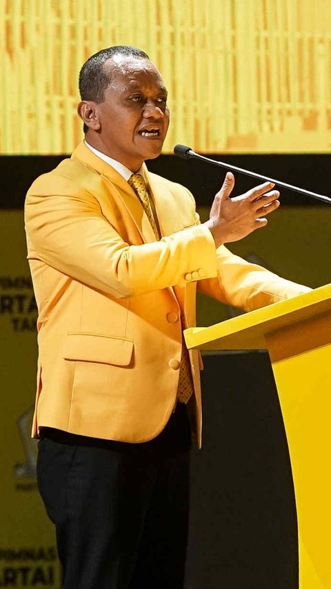 FOTO: Momen Bahlil Lahadalia Pidato Perdana sebagai Ketum Golkar, Singgung Jangan Main-Main dengan Raja Jawa