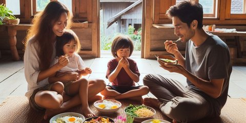 5 Manfaat Kesehatan yang Bisa Diperoleh dari Makan Sambil Duduk Bersila