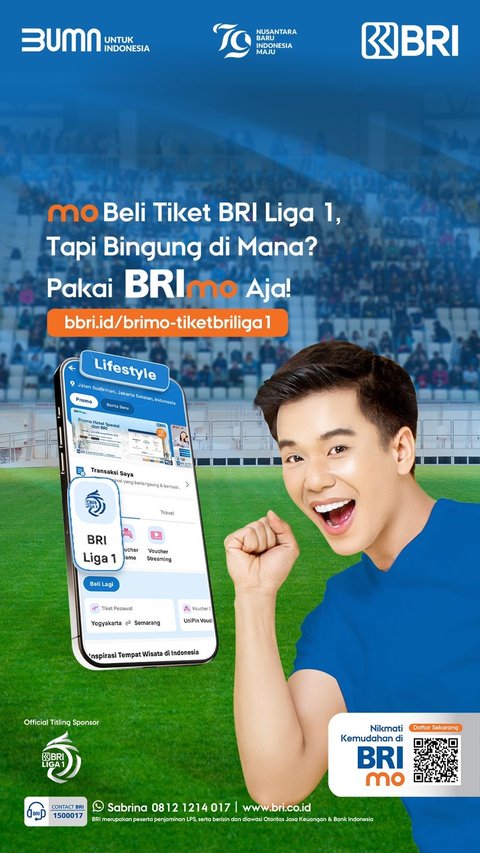 Tiket Pertandingan BRI Liga 1 Kini Bisa Dibeli Melalui Super Apps BRImo