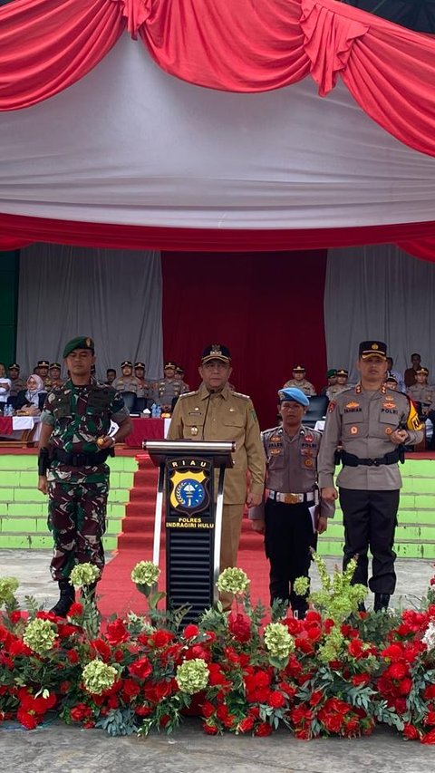 Apel Gelar Pasukan, Kapolres Inhu Tekankan Sinergritas Demi Pilkada Damai