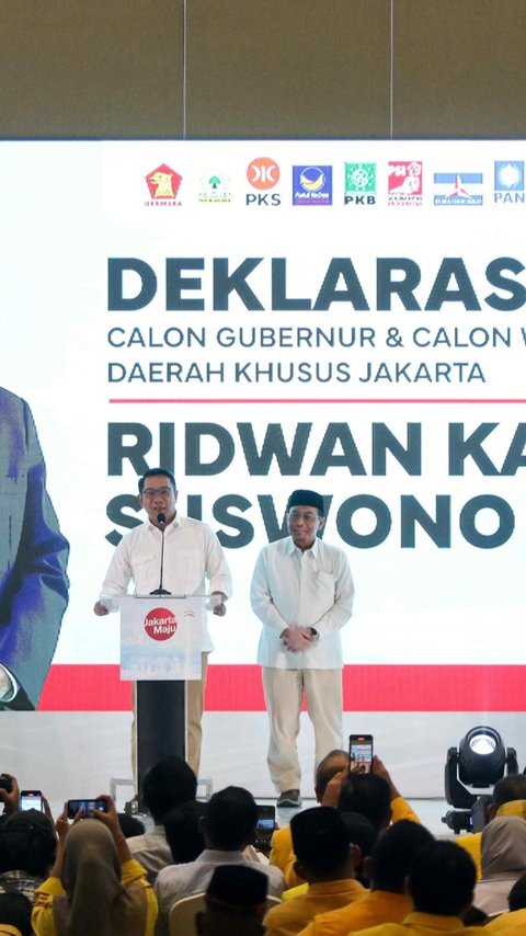 Ridwan Kamil-Suswono Daftar Pilkada Jakarta ke KPU Besok