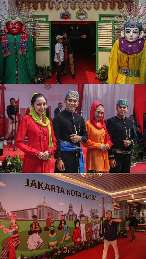 FOTO: Suasana Hari Pertama Pendaftaran Cagub dan Cawagub di Pilkada Jakarta, Gedung KPUD Dihiasi Ornamen Betawi