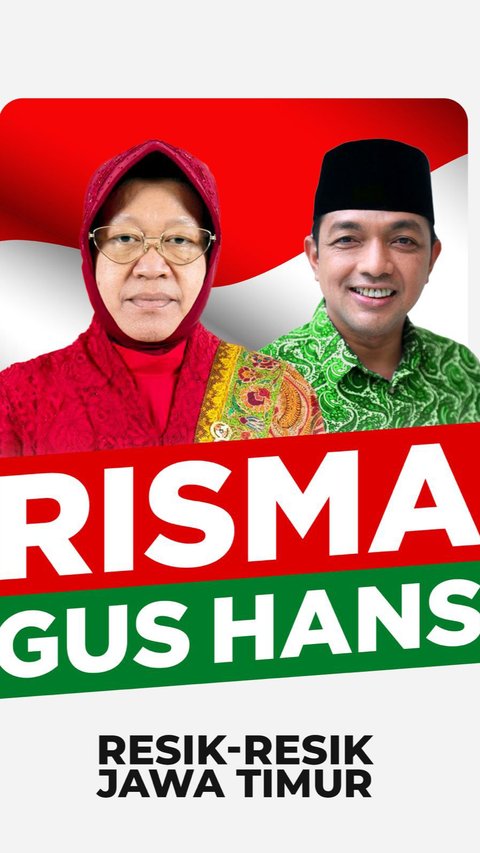 Beredar Poster Pasangan Risma-Gus Hans di Hari Terakhir Pendaftaran Pilkada Jatim 2024