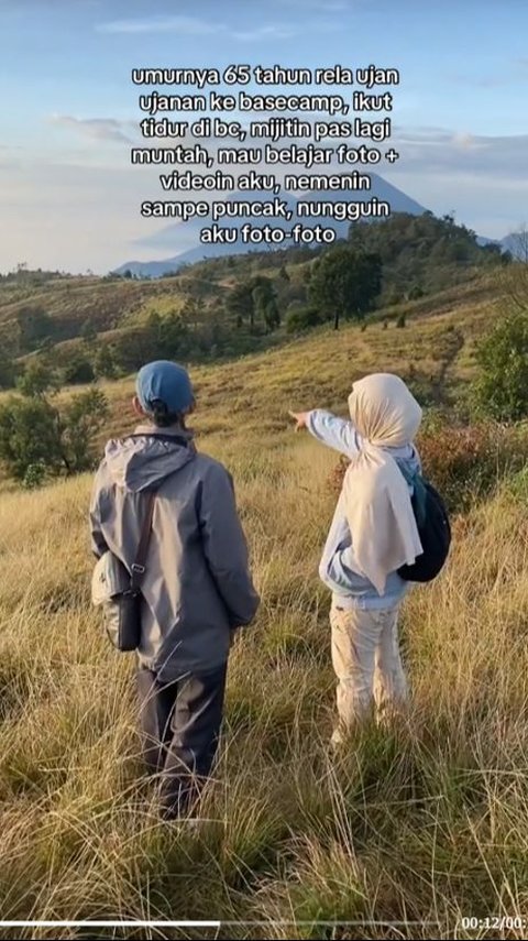 Not a Friend, Let Alone a Boyfriend, This Girl Climbs to the Peak of the Mountain Accompanied by Her Father