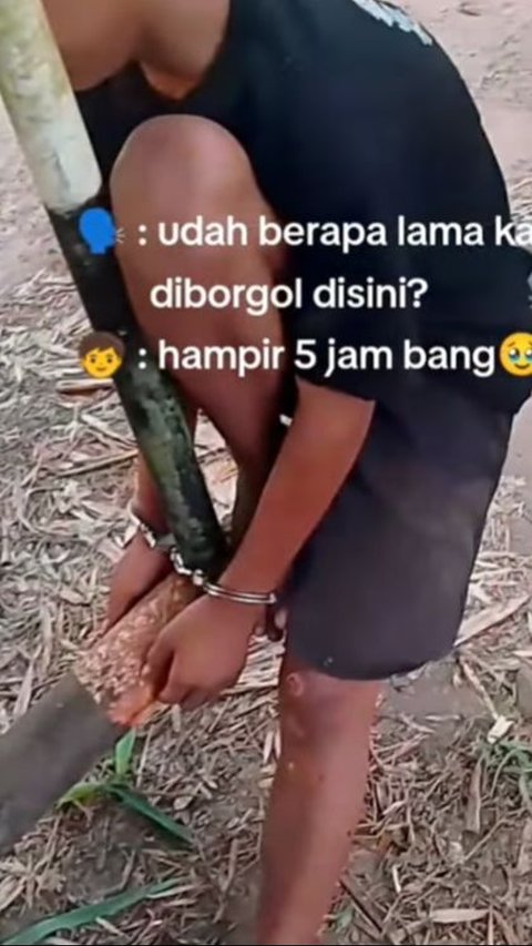 Handcuffed for Allegedly Being Caught Taking Palm Fruit, Teenager in Pekanbaru Left Alone for 5 Hours