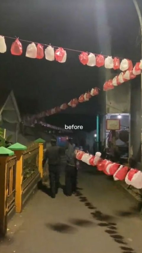 The Spirit of Decorating the Streets for August, This Moment of Damaged Banners Due to Rain is Not as Expected