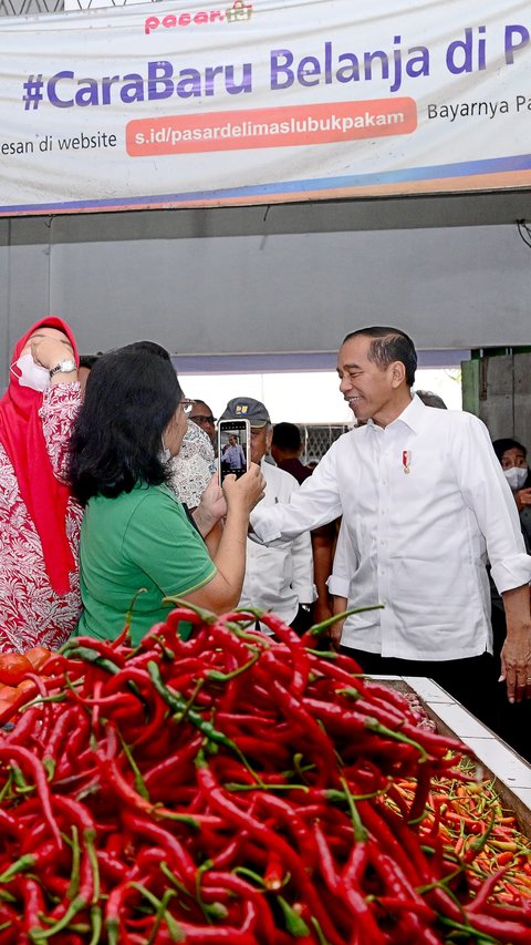 Jokowi Beli Pepaya dan Mangga saat Tinjau Pasar di Deli Serdang: Beberapa Komoditas Pangan Turun