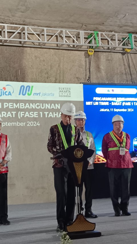 Jokowi Resmikan Pembangunan MRT Jakarta Fase Timur-Barat dari Tomang Menuju Kembangan