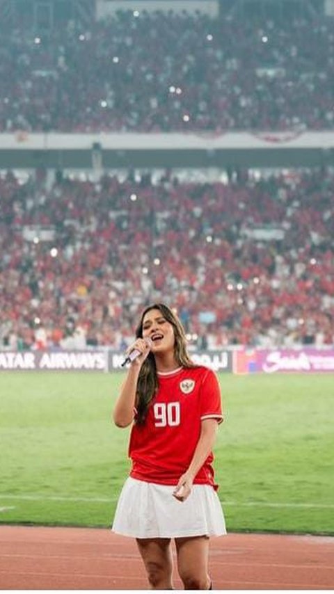 Raisa Tak Karu-karuan Nyanyi di GBK saat Timnas Berlaga, Sampai Gemetar & Merinding