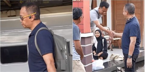 Jenguk Adik Sakit, Jenderal Polisi Ajak Keluarga Naik Kereta ke Kampung saat Datang 'Dikerumuni' Tetangga