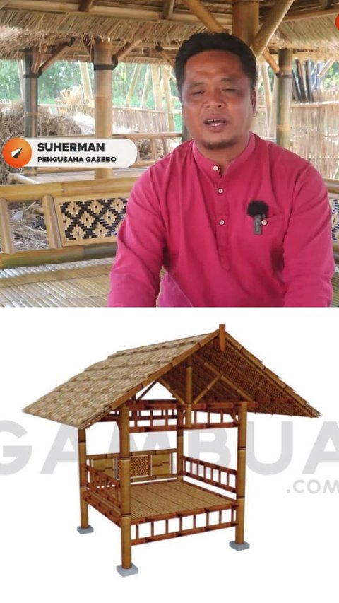 Tak Ingin Anak Muda Jadi Buruh Migran, Pria Asal Lombok Ajak Warga di Kampungnya Bikin Gazebo Bambu