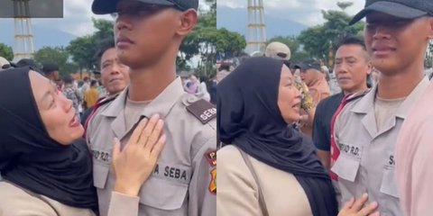 Momen Siswa Seba Polri Tahan Tangis Tak Dihadiri Ortu saat Pelantikan, Dihampiri Ibu-Ibu Tambah Haru