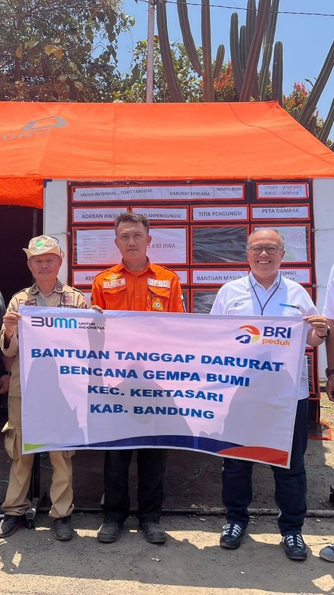 Tanggap Bencana Gempa Garut dan Bandung, BRI Salurkan Bantuan Bagi Korban Terdampak