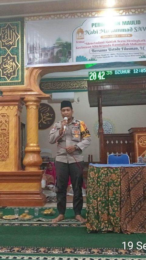 Bhabinkamtibmas Bengkalis Ingatkan Warga Terkait Larangan Kampanye di Tempat Ibadah