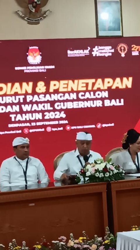 Pilkada Bali 2024: Mulia-Pas Nomor Urut 1, Koster Giri Nomor 2