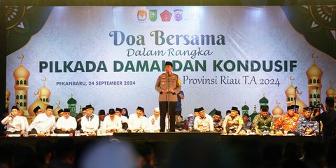 Kumpulkan Seluruh Calon Kepala Daerah, Polda Riau Gelar Doa Bersama Wujudkan Pilkada Damai