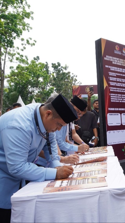 Polisi Gelar Konvoi Pilkada Damai di Jalanan Kota Pekanbaru, Ini Hasilnya