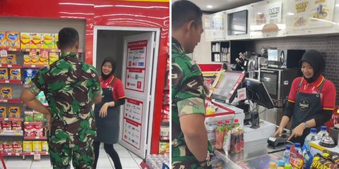 Momen Anggota TNI Kunjungi Minimarket Tempat Putrinya Bekerja Ini Viral, Kebersamaannya Curi Perhatian