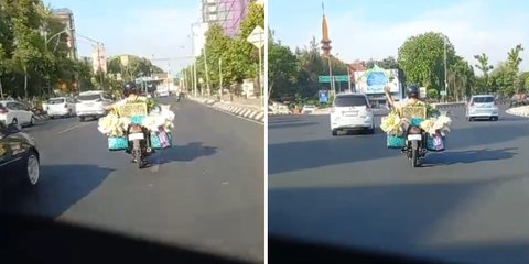 Keren Banget, Aksi Motor Pedagang Sayur Bantu Mobil Ambulans Buka Jalan Ini Banjir Pujian