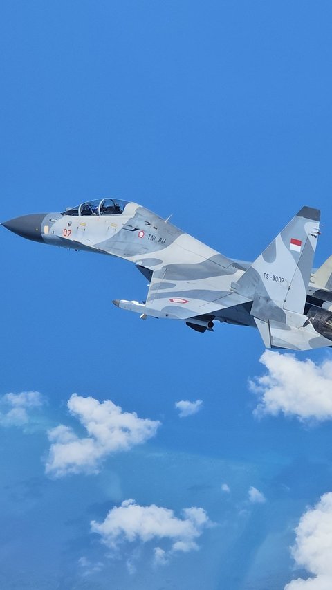 2 Pesawat Jet Tempur Sukhoi Amankan Gelaran Indonesia Afrika Forum Ke-2 di Bali