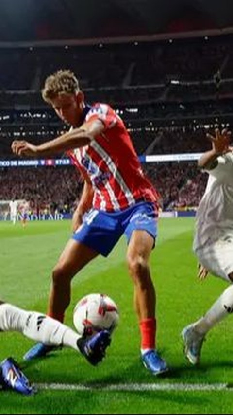 FOTO: Duel Keras Derby Madrid Berakhir Imbang, Atletico Diselamatkan oleh Gol Telat Angel Correa