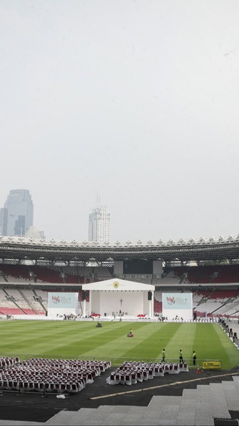 Stadion Madya dan GBK Steril untuk Misa Agung Paus Fransiskus: Jemaah Bergelang Khusus yang Boleh Masuk