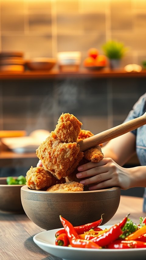 Cara Bikin Ayam Geprek Lezat dan Pedas Nendang