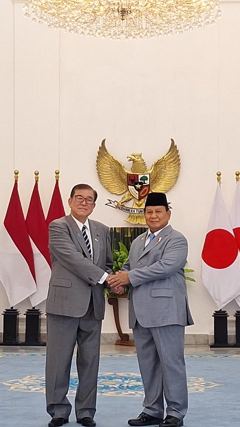 Prabowo Sambut Kunjungan Kenegaraan PM Jepang di Istana Bogor