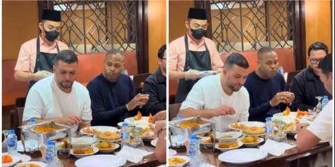 Patrick Kluivert Makan Nasi Padang, Ini Reaksinya Cicipi Rendang Khas Padang yang Bumbunya Medok