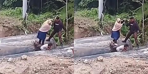 Bintara Polisi Gunakan Punggungnya jadi Jembatan Warga Seberangi Sungai, Aksinya Disorot Jenderal Bintang Tiga Polri