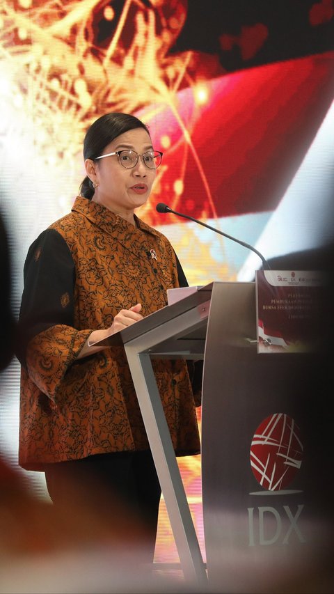 FOTO: Menkeu Sri Mulyani Buka Perdagangan Perdana Bursa Saham di 2025, IHSG Menghijau ke 7.109