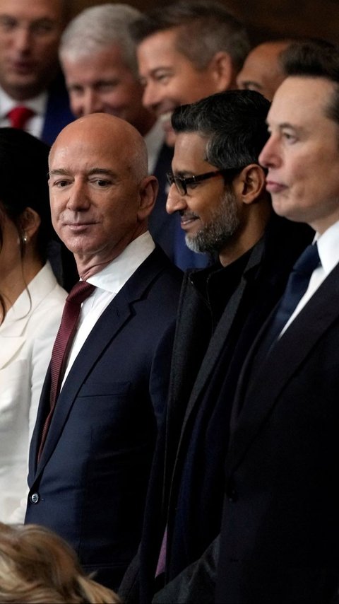 FOTO: Akrabnya Bos-Bos Teknologi di Pelantikan Donald Trump: Ada Elon Musk, Jeff Bezos, hingga Mark Zuckerberg