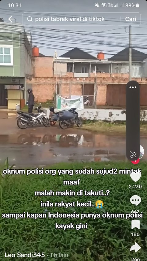 Viral Diduga Polisi Ambil Kunci Motor Warga hingga Memohon Bersujud Cuma Karena Kecipratan