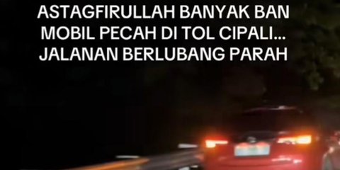 Pengemudi Mobil Mengeluhkan Ban Pecah Akibat Lubang dan Jalan Rusak di Tol Cipali