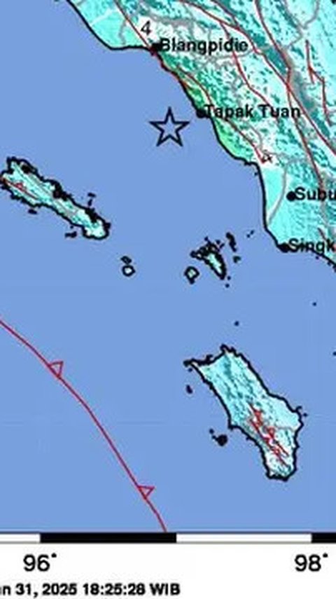 Gempa Magnitudo 6,2 Guncang Aceh Selatan, Terasa hingga Medan dan Gunung Sitoli