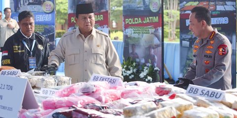 FOTO: Presiden Prabowo Pimpin Pemusnahan Narkoba Rp 29 Triliun