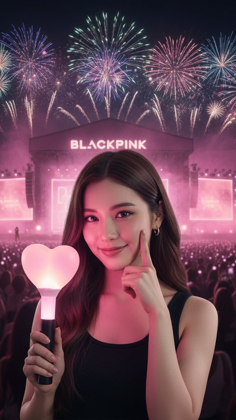 Contoh Prompt AI Edit Foto Nonton Konser Blackpink 2025, dari Selfie Biasa Jadi Sinematik