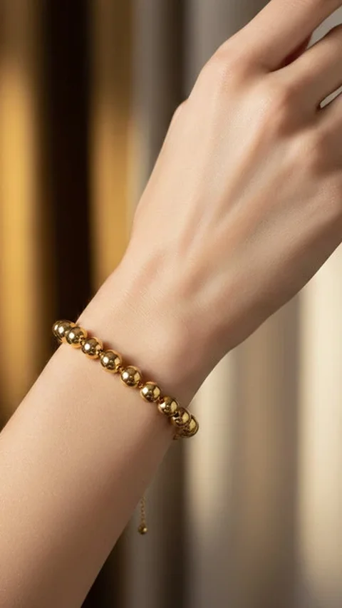 8 Tren Gelang Emas Bola-Bola yang Manis untuk Acara Resmi, Tampil Elegan di 2026