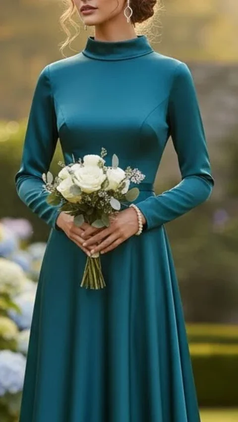 7 Model Baju Bridesmaid Emerald Blue, Siap Memukau Meriahkan Hari Bahagia Mempelai