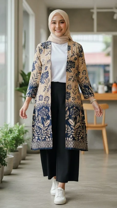 Perpaduan Tradisional dan Modern, Ini 7 Model Atasan Batik Cardigan untuk Berbagai Acara