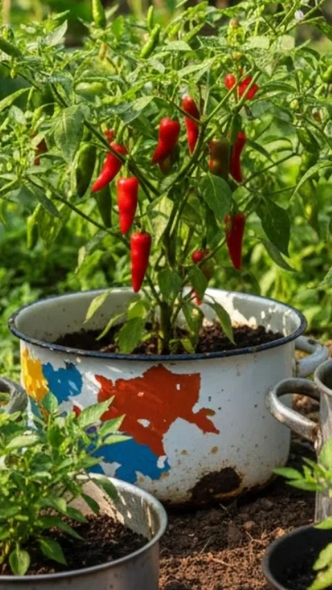 9 Ide Menanam Kebun Cabai Rawit dari Wadah Bekas Dapur, Inspirasi Kreatif dan Ramah Lingkungan
