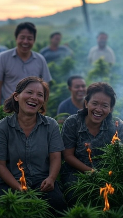 Kebakaran Kebun Ganja Bikin Geger, Warga Sekitar Jadi Mabuk dan Tertawa Terbahak-bahak