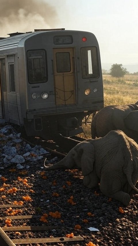 Enam Gajah Mati Ditrabrak Kereta di Sri Lanka, Video Setelah Insiden Bikin Haru