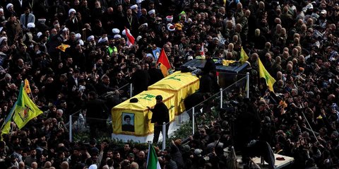 Dihadiri 800 Tokoh dari 65 Negara, Puluhan Ribu Orang Berkumpul di Upacara Pemakaman Mendiang Pemimpin Hizbullah Hassan Nasrallah