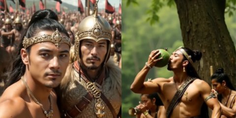 Dihidupkan lagi oleh AI, Potret Nyata Raden Wijaya Temukan Buah Maja Cikal Bakal Nama Majapahit & Perang Bareng Tentara Mongol